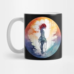 Aerial Hoop Circus Dancer Watercolor Mug